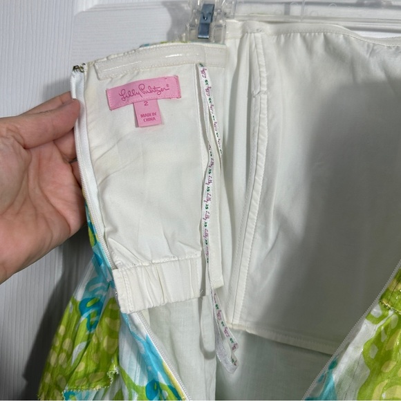 Lilly Pulitzer Arden Off the Hook strapless dress, sz 2, ruffle, party, cruise - Picture 6 of 12